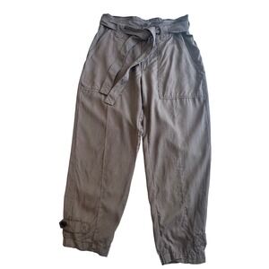 Banana Republic Womens Size 8 Belted‎ Crop Pants Lyocell Utility Gorpcore Preppy